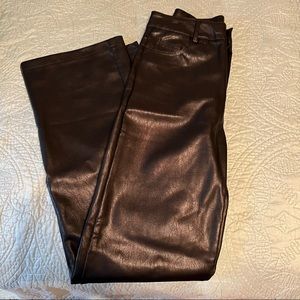 Nasty Gal Faux Leather Straight Leg Pants!
